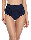 Mycoco Women's High Waisted Bathing Bikini Bottom Shirred Swim Bottom