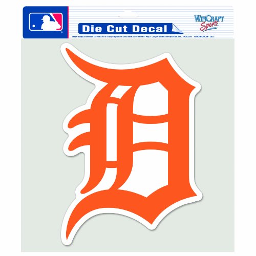 MLB Detroit Tigers 8-by-8 Inch Die Cut Colored Decal