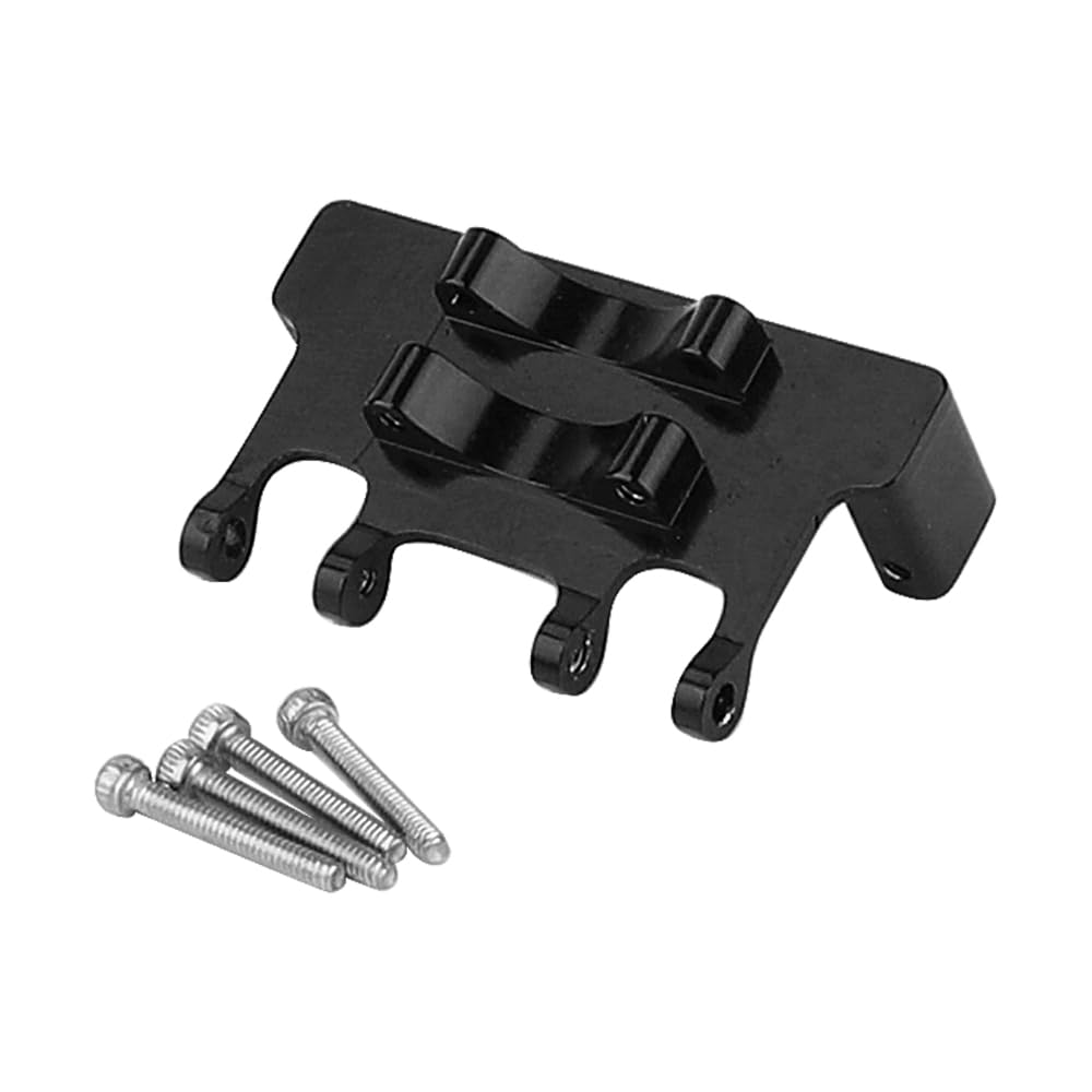 RZXYLRC CNC Aluminum Alloy Metal Servo Mount for Axial 1/24 AX24 XC-1 AXI00003 RC Crawler Car Truck Model Upgrade Parts (Black)