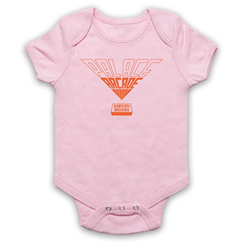 Bébé Barboteuse Stranger Palace Arcade Orange Bodys en Coton Facile à Changer