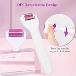 YaFex Derma Roller for Face and Body - 6 in 1 Titanium Microneedling Roller Kit Micro Needle Roller, 300 and 720 Needles 0.25mm,1200 Needles 0.3mm with 5 Replaceable Heads - Image 3