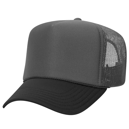 Image of OTTO Polyester Foam Front 5 Panel High Crown Mesh Back Trucker Hats in 97, Bulk, Wholesale