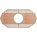 Ekena Millwork 18"W x 9"H x 4 3/4"ID x 1/4"T Chrysler Wood Fretwork Pierced Ceiling Medallion, Cherry