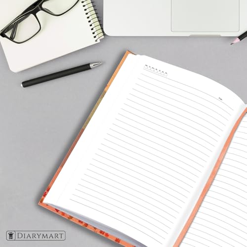 Image of Hard Bound Notebook for Girls & Women | A5 Ruled Journal | 192 Pages | 80 GSM Premium Paper | Designer Laminated Cover | Ribbon Bookmark | Notebook for School, College, Office, Journaling & Note Taking (DM4018)