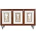 HomeRoots Medium Brown Gmelina Solids, Maple Veneer Shelly Leather & Capiz Shell Inlay Sideboard