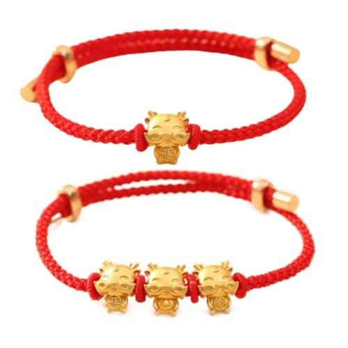 Image of Year of The Dragon 2024 Bracelet Dragon Red String Bracelet Chinese Zodiac Dragon Bracelet Chinese New Year Dragon Bracelet New Year Gift for Women