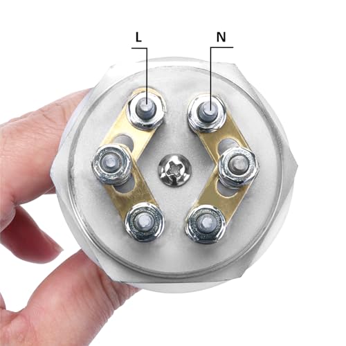 DERNORD 220V 2KW 1-1/2 Zoll Heizelement 3U Warmwasserbereiter BSP Edelstahl Flansch Heizstab und Deckel aus Edelstahl