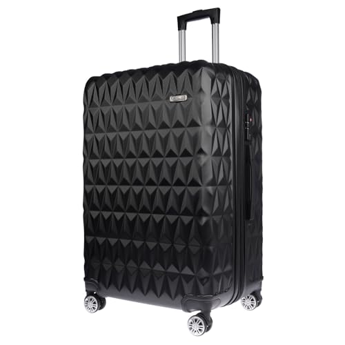 Christian Wippermann XL Jumbo 4-Rollen Koffer sehr groß 49x75x32 cm mit Dehnfuge Check-in mit TSA-Schloss | bis 138 Liter, 3,9 kg leicht |für Männer & Frauen