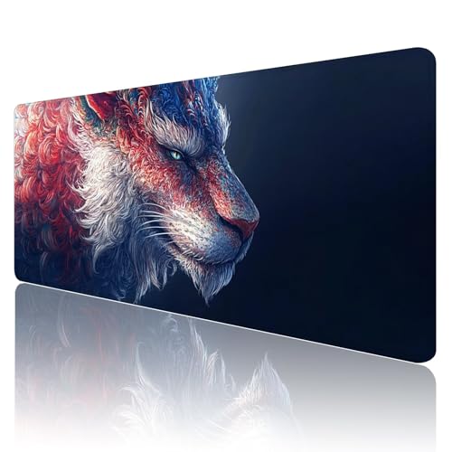 Tapis de souris antidérapant XXL bords cousus tapis souris Lion X22