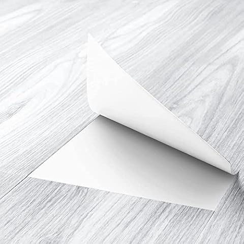 FunStick 15 Stück PVC Selbstklebend Bodenbelag 90 x 15CM Vinylboden Grau Holzoptik Bodenfliesen Selbstklebend Fußboden Renovierung Dünn Fliesen für Küche Wohnzimmer Wasserdicht Verschleißfest Cover