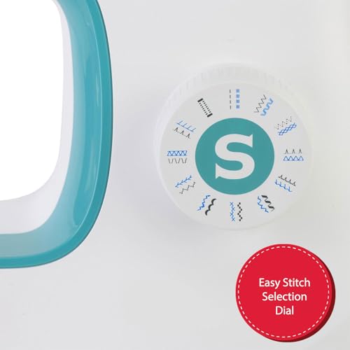 Image of SINGER M3300 Sewing Machine with Accessories | 23 Built-In Stitches Deliver 97 Stitch Applications | Lightweight & Portable, 1-Step Buttonhole, LED Light | Ideal for Mending & Everyday Sewing