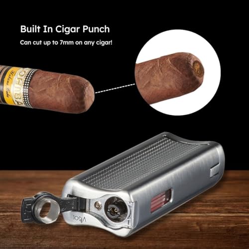 Encendedor Visol Tiger Doble Llama Recargable de Gas miniatura 3