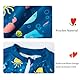 UMELOK Baby Badeanzug UPF 50+ Jungen Länge Reißverschluss Sonnenschutz Kinder Badeanzug Set Schnell Trocknend Tiefsee 9-12 Monate