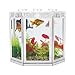 NOENNULL Small Betta Fish Tank Hex Shape Stackable Mini Aquarium Tank Portable Plastic Fish Bowl for Small Fish, Shrimp, Crab, Spide (Transparent)