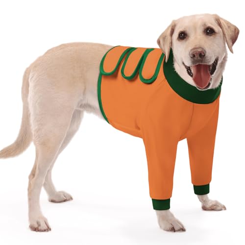 Image of KOESON Dog Front Leg Sleeve to Stop Licking, Soft Cotton Recovery Suit for Dogs After Surgery, Adjustable Leg Elbow Protector for Large Dogs, Breathable Dog Recovery Sleeve Front Leg, Orange 3XL
