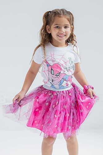 Image of Marvel Spider-Man Girls' T-Shirt and Tutu Skirt Set Toddler to Big Kid