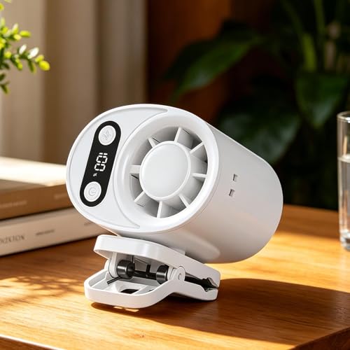Ventilador de clip portátil con refrigeración recargable silenciosa 7