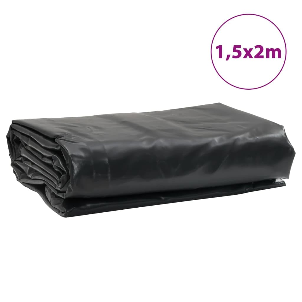 Mangloder - Telone di copertura antracite, 1,5 x 2 m, 650 g/m², in tela con rivestimento in PVC, impermeabile, antistrappo, resistente ai raggi UV, resistente alle intemperie, per giardino, auto