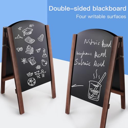 Tableau noir pliable intérieur extérieur avec support pour affichage magasin - 7