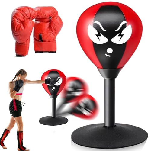 Table de punching ball : punching ball de bureau, mini sac de frappe avec ventouse, sac de frappe Funpunch Rage Bag, Punching Ball Set de table Sac de frappe Mini Punching Bag de bureau, Punching Ball
