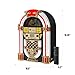 Arkrocket Athena Mini Jukebox/Tabletop CD Player/Bluetooth Speaker/Radio/USB and SD Card Player with Retro LED Lighting System (Black Golden)