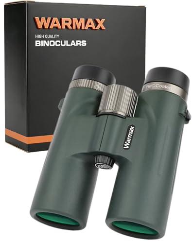 Warmax Binoculars Warmax Binoculars 12x42 Adults High Magnification Great for Birdwatching Traveling Stargazing Hunting and Concerts Wider View Smart Focus (Green)