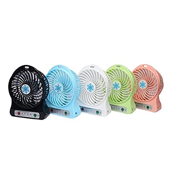 Image of DAYBETTER Portable Mini USB Pocket Fan 3-Level Speed Adjustable Electric Cooling Desktop Fan with Rechargeable Battery