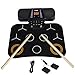 RVONE Electronic Drum Pad for Kids Beginner with Screen, 9 Pad Roll-Up Electric Drum Set with 5 Light Mode, Built-in 2 Powerful Speakers, for 3-12 Boys Girls Chritsmas Gift