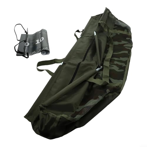 Glewi Bolsa de pesaje plegable para peces hecha de tela Oxford 600D con regla de 30 cm de ancho para carpas de lubina al aire libre