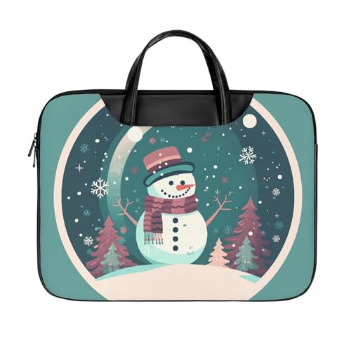 Cartoon Cute Snowman Maletín para Laptop 17 Pulgadas miniatura 1