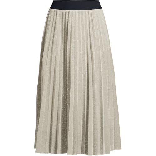 Lands' End Women's Knit Foil Pleated Midi Skirt3