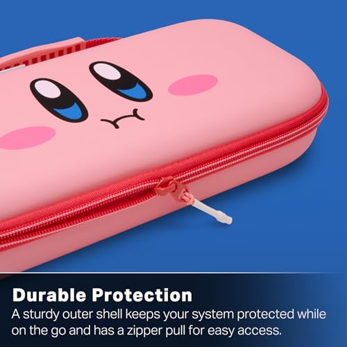 Image of PowerA Protection Case for Nintendo Switch 2 - Kirby Mouthful, Officially Licensed, Protective Storage, Holds up to 9 Game Cards and 2 microSD Express Cards, Integrated Play Stand