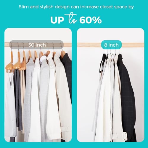 HOUSE DAY Premium Velvet Hangers 50 Pack, Non-Slip Flocked Felt Hangers - Image 4