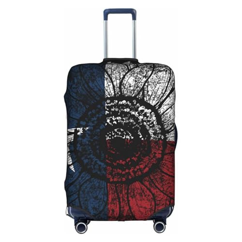 Travel Luggage Cover Vintage Sunflower Texas Flag Fashion Washable Baggage Suitcase Protector Fit For Luggage X-Large