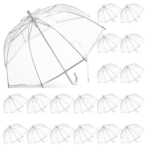 Best umbrella for boys Bulk Kids Clear Dome Umbrellas Set