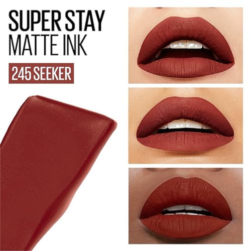 Image of Maybelline New York SuperStay Matte Ink Liquid Lipstick - 245 Seeker, Highly pigmented, Transfer Proof & Fade Proof. Maybelline New York SuperStay Matte Ink Liquid Lipstick Lasts Up To 16 Hour | 5ml