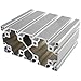 GTPBAO Heavy Duty 80x160mm Aluminum Extrusion Profile 80160 Linear Square Rail Framework for Industrial Guardrails Mechanical Arms Extruded Rail(530mm 20.87