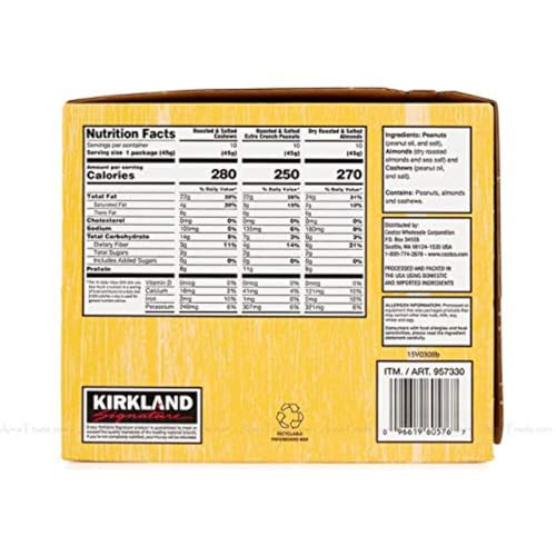 Kirkland Signature Variety Snacking Nuts, 3.0 lb-30 Count(Pack of 1)