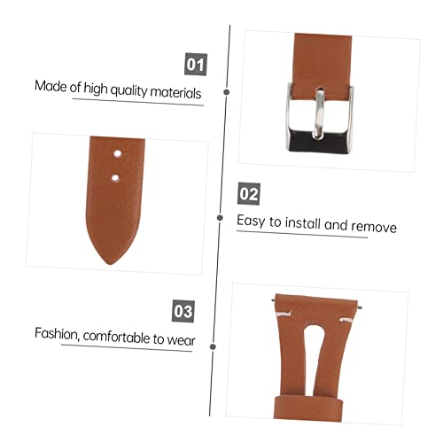 1pc Leather Watch Strap Compatible Watch Quick Release Design Wristband Replacement Lightweight and for Stylish Everyday Wear2