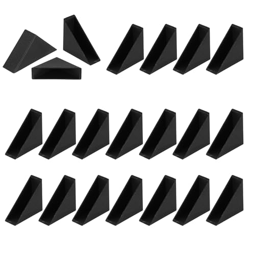 Image of uxcell 60Pcs Triangle Glass Corner Protector, 0.47 x 1.38 Inch Plastic Black Glass Table Corner Protector Transport Corner Guard