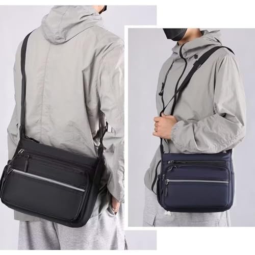 MINTEGRA Crossbody Bag for Men Multi-pocket Messenger Bag Nylon Waterproof Shoulder Bag Daily Travel Bag Lightweight Satchel2