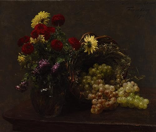 Peinture murale fleurs et raisins Henri Fantin-Latour pour créer une atmosphère poétique chez soi