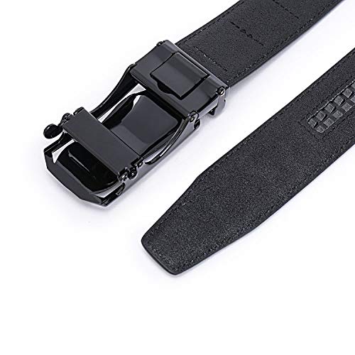 Image of Beltox Men Leather Belt w Slide Ratchet Interchangeable Buckle