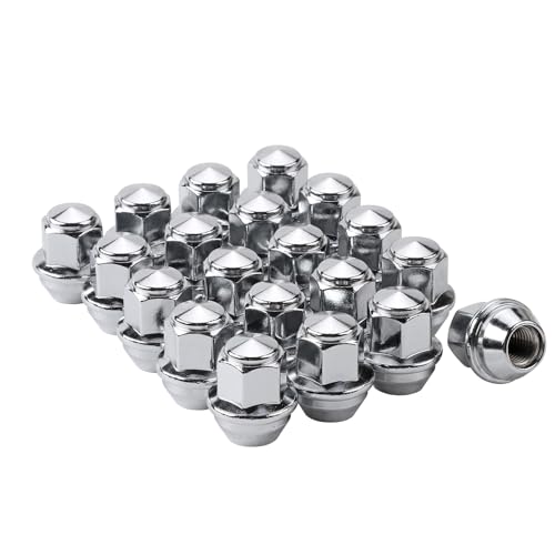 Image of Wheel Lug Nuts M12*1.5 Lug Nut, Cone Seat Lug Nut Set 3 /4 19mm Hex Compatible with Ford Lincoln Vehicles Escape Fusion Focus Fiesta Ranger EcoSport MKC MKZ Replace# 611-303 CV6Z1012C (20pcs)