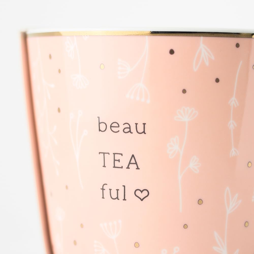 Grafica, tazza da caffè con 100% vero oro | Tazza in porcellana | 420 ml | cuore