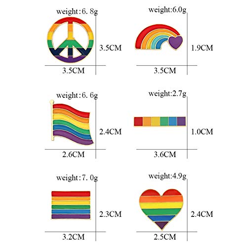 Image of Tinsow Pride Gay Rainbow Flag Lapel Pins Enamel LGBT Lapel Pins Rainbow Brooch Decoration for Clothes and Bags