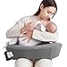 QSTEHEML Nursing Pillow for Breastfeeding - Adjustable Breastfeeding Pillows for Women with More Support & Removable Cover, Baby Feeding Pillow for Newborn Moms and Baby Essentials,Grey