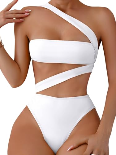 Lilosy Sexy Cutout Tube High Waist Bandeau Bathing One Piecce Swi...