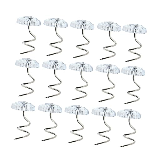 Mikinona Twisted Pins 60pcs Upholstery Tacks for Sofa Head Pin for Upholstery Stainless Steel Bedskirt
