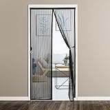 XXCC Mosquiteras Ventanas magneticas 100X225cm Cortinas Puertas Exteriores PVC Mosquitera balconera Mosquitera imanes Dormitorio, Negro